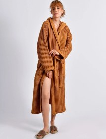 Resim Hardal Waffle Gofre Bornoz Çok Renkli 