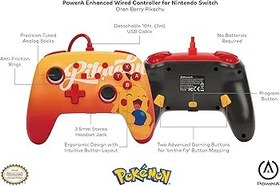 Resim PowerA Nintendo Switch için PowerA Gelişmiş Kablolu Kumanda - Oran Berry Pikachu, Turuncu 
