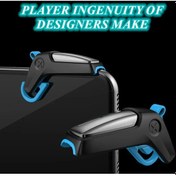 Resim Sq-2 Adet 4 Parmak Cep Telefonu Gamepad Joystick Denetleyicisi Pubg Amaç Çekim İçin L1 R1 Abs Anahtar Düğmesi Oyunu Tetik Ios Android İçin 