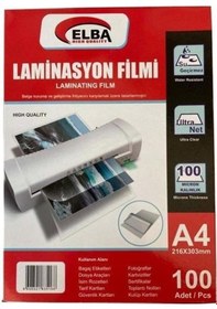 Resim Elba Laminasyon Filmi A4 100 Mic 100 Lü Paket 