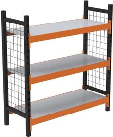 Resim 3 Katlı Dekoratif Midi Rack - Ekonomik Depo,Arşiv, Kiler Rafı 