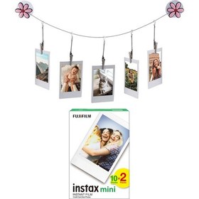 Resim Instax Tüm Mini Makineler ile Uyumlu 20'li Film ve 5'li Resim Askısı 