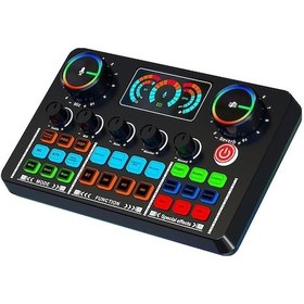 Resim Canlı Yayın Ses Kartı: Kablosuz Bluetooth, Akıllı Gürültü Azaltma, Koro Ve Podcast İçin İdeal V98 Siyah 10" 