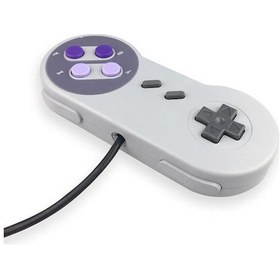 Resim Beyaz-1 Adet Kablolu Süper Usb Denetleyici Gamepad Joystick Klasik Joypad Nintendo Snes Oyunları Windows Pc Mac Bilgisayar 
