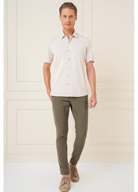 Resim Efor Slim Fit Yan Cepli Düz Esnek Casual Haki Pantolon P 1144 Haki 