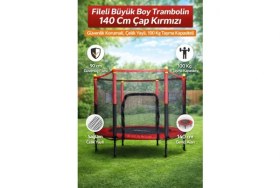 Resim Renklime Fileli 140 cm Büyük Boy Trambolin 