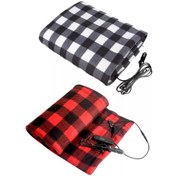 Resim Mufunye Araba Battaniyesi - 12v Polar Seyahat Örtüsü Otomatik Sıcaklık Kontrollü, Patentli Güvenlik Zamanlayıcılı Gri Isıtmalı Battaniye 