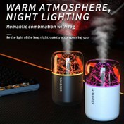 Resim Geniş Sisli 7 Renkli LED Nemlendirici - USB ile Çalışan, Süper Sessiz, Ev, Ofis ve Araç İçin İdeal Tatil Hediyesi 