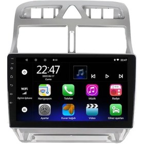 Resim Celali Tuning Peugeot 307 2001-2008 Android 12 Carplay Navigasyon Multimedya - 4gb Ram 64gb Hdd 
