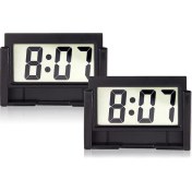 Resim Skyeyyt Küçük Dijital Araba Gösterge Tablosu Saati Pil Işletilen Otomotiv, Motosiklet ve Kamyon Için Büyük Şeref LCD Zaman Ekranı (Yurt Dışından) 