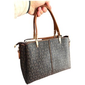 Resim Just Polo Jp2120 Kadın Monogram Baskılı El Ve Omuz Çantası Ozt2120 Kahve Taba Kahverengi - Taba 