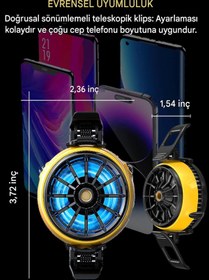 Resim nextbuy Cep Telefonu Mavi Ledli Çoğu Brakete bağlanılabilir Mobil Soğutucu Çok Amaçlı Fan 