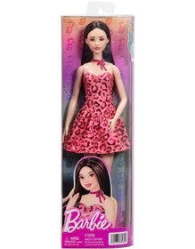 Resim Barbie Leopar Elbiseli Fashionistas Bebeği Jjn59 