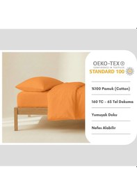 Resim Prime Sleeks %100 Pamuk Yastık Kılıfı 2 Adet - Turuncu - 50x70cm Turuncu 