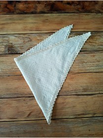 Resim Mufincollection Yıldız Desenli Muslin Kumaş Çocuk Bandana | 60x30 cm | Yumuşak ve Nefes Alabilen 