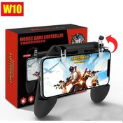 Resim W10-w11 + Pugb Mobil Oyun Denetleyicisi Yangın Pubg Mobil Joystick Gamepad Metal L1r1 Shooter Joystick Io 