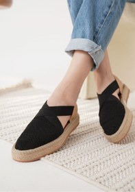 Resim Momshopp Rosa Kadın Siyah Espadril Ayakkabı 
