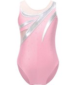 Resim Yeşil Çocuk Kız Dans Giyim Kolsuz Yuvarlak Yaka Bronzlaştırıcı Kumaş Taklidi Dekor Leotard Tulum Yeşil 