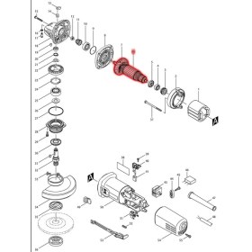 Resim Makita 9554HN Endüvi Rotor Kollektör Ürün Kodu 510086-1 
