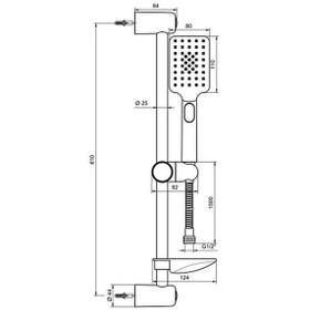 Resim Ar & Yak Terra Hareketli 3 Fonksiyonlu Duş Seti Krom 