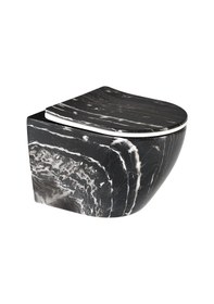 Resim Lena Asma Klozet Kapak Dahil Et-501m4 Siyah Siyah 