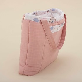 Resim Bebek Bakım Çantası - Pudra Muslin - Pastel Gökkuşağı 