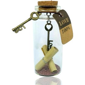 Resim Anahtar Temalı Dilek Şişesi 