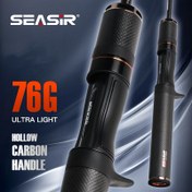 Resim SEASIR Siyah Ok Balık Oltası 1.68M-1.8m/4.92FT-5.90ft 76G Yem Ağırlığı 0.8-10g UL Karbon Fiber İki Bölümli Ses Düğmeli Hafif Mikro Olta Kamışı 