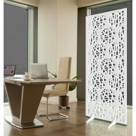 Resim Liar Ahşap Seperatör (Paravan) - KSP-104 - (10 mm) - (69 cm x 139 cm) - (Beyaz) 