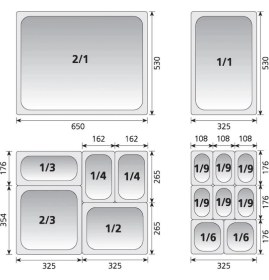 Resim Üret Çelik Üret Saplı Gastronom Küvet Kapağı Gn 1/3 (32,5 × 17,6 cm) 