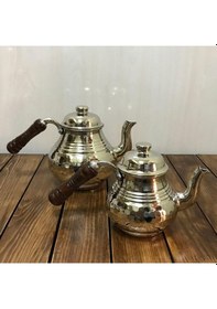 Resim Dövme Bakır Çaydanlık Küçük Boy, B15022 Gümüş 