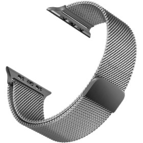 Resim Microsonic Apple Watch 5 44mm Milanese Loop Version 3 Kordon Gri 