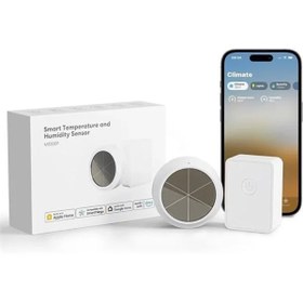Resim Genel Markalar WLAN higrometre iç termometre, akıllı sıcaklık ve nem ölçer, güneş enerjisi beslemeli 