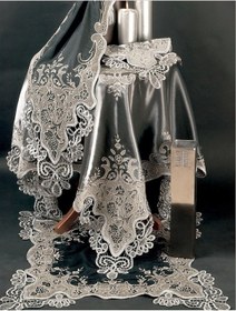 Resim Fel Runner Saten Gri 38x182 