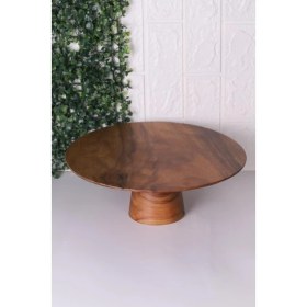 Resim Atbyhome Akasya Pasta Standı Kek Standı Sunumlu Ayaklı Servis Tabağı 