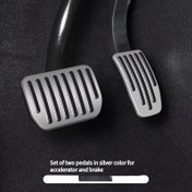 Resim Model Y için Uygun Yüksek Performanslı Alüminyum Pedal Seti, 2 Adet Kaymaz Gaz ve Fren Pedi Kiti, Sert Kauçuk Destekli, Dayanıklı ve Paslanmaz Aksesuarlar, Şık ve Kaliteli Yaşam İhtiyaçları 