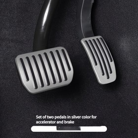 Resim Model Y için Uygun Yüksek Performanslı Alüminyum Pedal Seti, 2 Adet Kaymaz Gaz ve Fren Pedi Kiti, Sert Kauçuk Destekli, Dayanıklı ve Paslanmaz Aksesuarlar, Şık ve Kaliteli Yaşam İhtiyaçları 