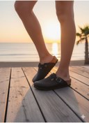 Resim hayalim shoes Mantar Tabanlı Önü Kapalı Tokalı Sabo Günlük Ev Dışarı Terliği 