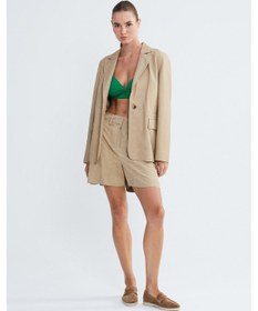 Resim Valmenti Kadın Bej Hakiki Deri Ceket 846 V1001 Byn Dr Ceket Y23 