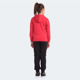 Resim Slazenger NOON Çocuk Fermuarlı Kapüşonlu Cepli Siyah / Kırmızı Eşofman Takımı 