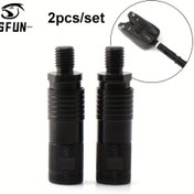 Resim JSFUN 2 Adet Alüminyum Alaşımlı Hızlı Bağlantı Konnektörleri Sazan Balıkçılığı Olta Podu Bank Çubukları ve Isırma Alarmları için, Siyah Braket Raf Adaptörü Balıkçılık Malzemeleri 