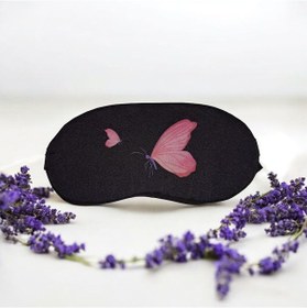 Resim Işığı Geçirmez Yumuşak Rahat Kelebek Desenli Uyku Bandı Uyku Gözlüğü Araba Ev Ofis Spa Meditasyon Göz Bandı Kırmızı 