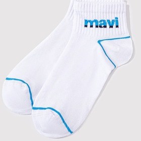 Resim Mavi - Mavi Logo Baskılı Beyaz Soket Çorap 092523-620 Beyaz 