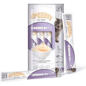 Resim M-pets 6+ Krema Kedi Ödül Maması 4x15 Gr 244-30046.01 