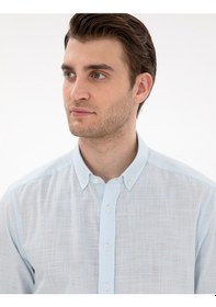 Resim Pierre Cardin Erkek Açık Mavi Gömlek Desenli 50302710-vr003 Açik Mavi 