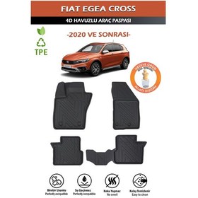 Resim Havuzlu 4d Siyah Paspas Takımı,fiat-egea-cross 2020 Ve Sonrası4d Havuzlu Paspas Araç Kokusu 