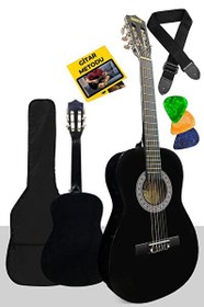 Resim Midex CG-36BK Kaliteli 36" 3/4 8-12 Yaş Arası Junior Çocuk Gitarı (Çanta Askı Pena Metod) 