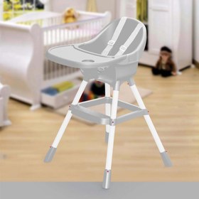 Resim Biradlı GRV-1001 Ekonomik Bebek Mama Sandalyesi, Taşıma Kapasitesi 15 kg, Gri 