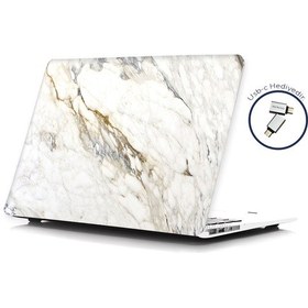 Resim Apple Uyumlu MacBook Pro Kılıf 13inç M1-m2, Mermer08nl Type-c'li Model A2338 A2289 A2251 A1706-08 A1989 A2159 İle R-32 