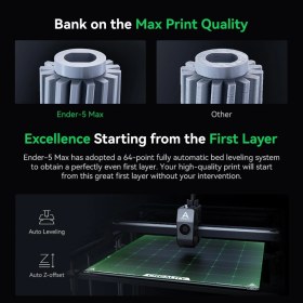 Resim Creality Ender-5 Max 3D Yazıcı, 400 × 400 × 400 Mm'lik Geniş Yapı Alanı, 700 Mm/sn'lik Ultra Hızlı Corexy Baskı Hızı, Baskı Çiftlikleri Için Creality Os ile Akıllı Kontrol 